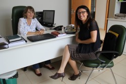 Professora Zuy Magriotis recebe a doutoranda Luciana Nóbrega: em prol de uma cultura sustentável nas universidades
