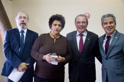 Novo diretor-geral do SFB, Raimundo Deusdará,; ministra do MMA, Izabella Teixeira; professor Scolforo e o senador Jorge Viana