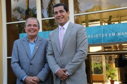 O reitor da UFLA, professor Scolforo e o secretário Miguel Corrêa: interação à favor de projetos estratégicos para o Estado