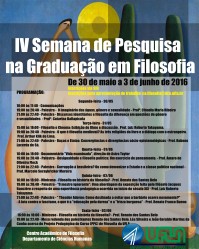 Cartaz para divulgação - IV Semana de Pesquisa na Graduação em Filosofia (1)