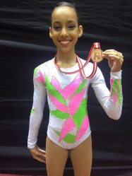 Elisa Nunes Carvalho, 12 anos, obteve bronze na sua primeira competição individual. 