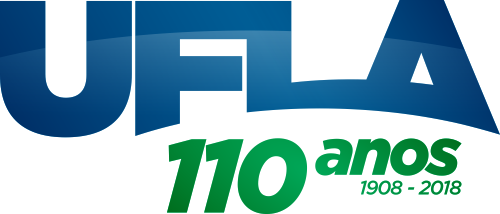 Logotipo de 110 anos da Universidade Federal de Lavras